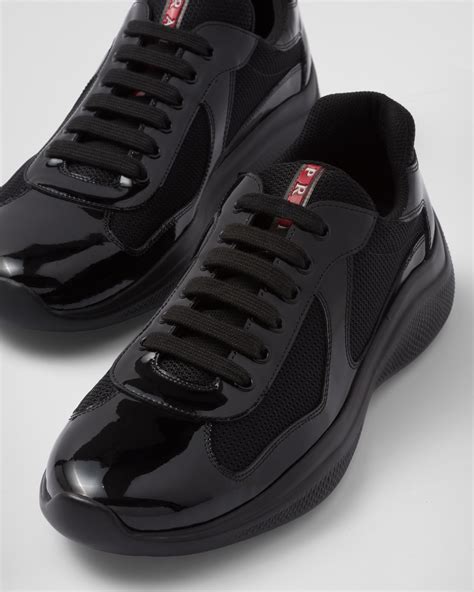 black prada trainers size 3|prada black sneakers.